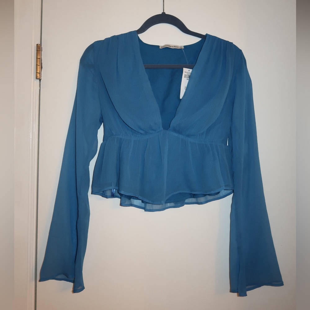 Elegant Blue Women's Top